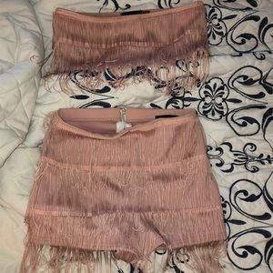 Two piece fringe outfit